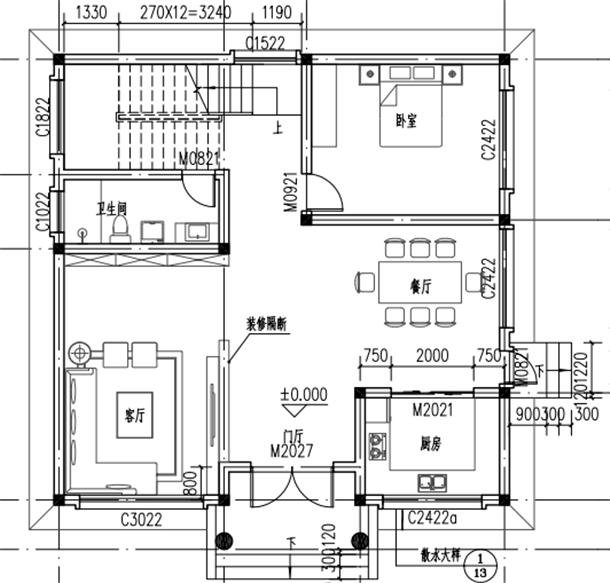 農(nóng)村三間兩層樓房設(shè)計(jì)圖，自建戶型圖大全，今年建房不發(fā)愁