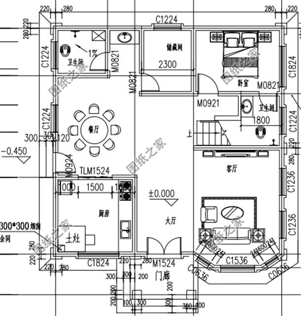 農(nóng)村120平米普通建房設(shè)計(jì)圖，簡(jiǎn)約大氣，有建房需求的朋友快收藏