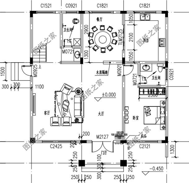 農(nóng)村簡(jiǎn)單二層別墅圖，效果圖和平面圖都有，最新推薦