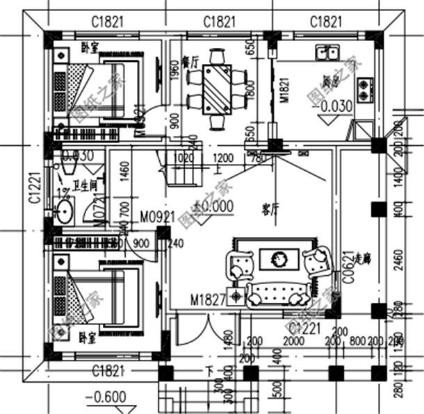 農(nóng)村簡(jiǎn)單二層別墅圖，效果圖和平面圖都有，最新推薦