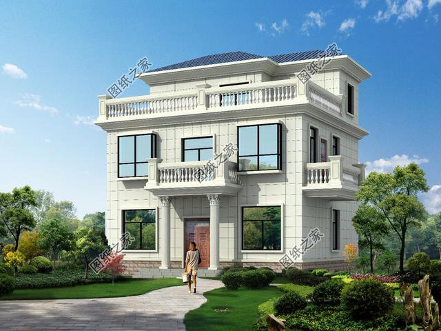 農(nóng)村自建房三層樓外觀效果圖，大氣內(nèi)部布局都無(wú)可挑剔