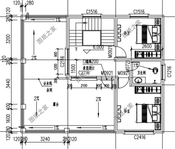 最流行現(xiàn)代簡約別墅外觀圖，有效果圖和布局圖，實用是最大特點