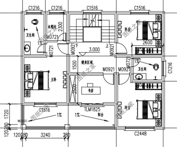 最流行現(xiàn)代簡約別墅外觀圖，有效果圖和布局圖，實用是最大特點