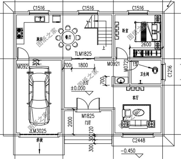最流行現(xiàn)代簡約別墅外觀圖，有效果圖和布局圖，實用是最大特點