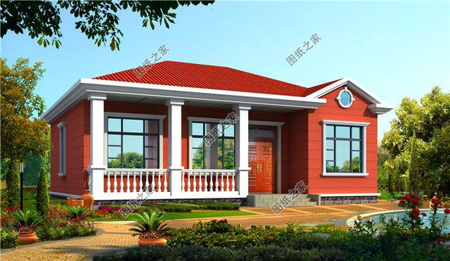 農(nóng)村一層自建房圖片，三套戶型圖，養(yǎng)老別墅就該這樣建