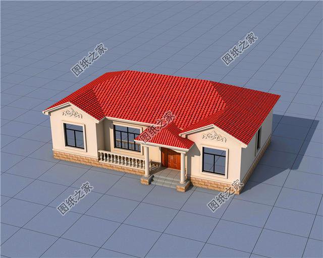 農(nóng)村一層自建房圖片，三套戶型圖，養(yǎng)老別墅就該這樣建