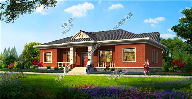 農(nóng)村一層自建房圖片，三套戶型圖，養(yǎng)老別墅就該這樣建