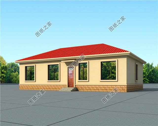 農(nóng)村一層自建房圖片，三套戶型圖，養(yǎng)老別墅就該這樣建