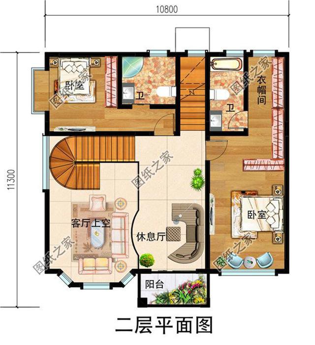 農(nóng)村二層半小戶型別墅設(shè)計圖，村里建一棟，鄰居看了都羨慕