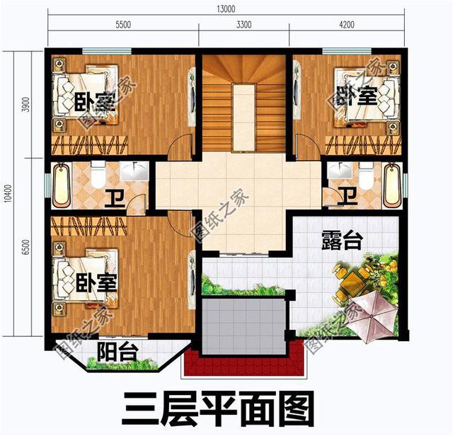 農(nóng)村二層半小戶型別墅設(shè)計圖，村里建一棟，鄰居看了都羨慕