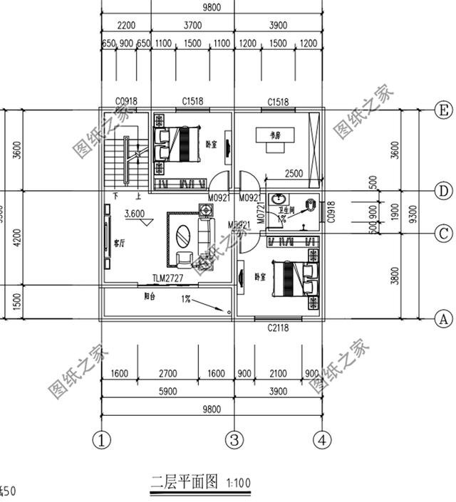 農(nóng)村90平米二層樓房設(shè)計(jì)圖，小巧精致，簡(jiǎn)單容易建