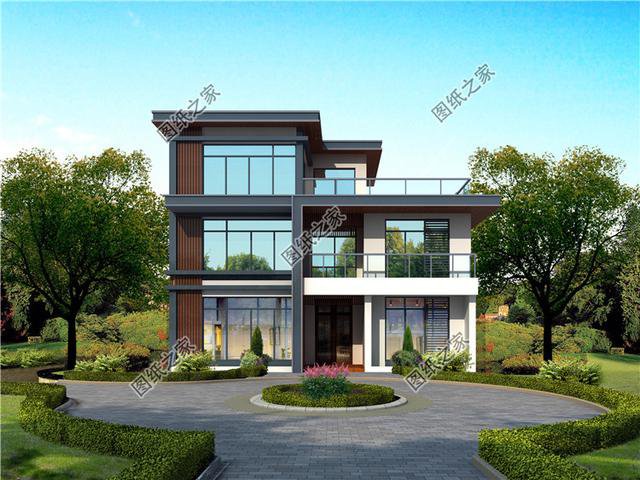 三層平頂樓房平面圖，蓋好了就再也不愁沒地方曬糧食了