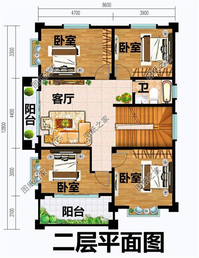 農(nóng)村二間三層自建房圖，小開間大驚喜，快看看適合你嗎