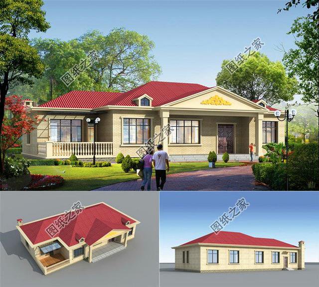 最大氣的一層別墅圖片，瞬間提升父母生活質量，簡直太享受了