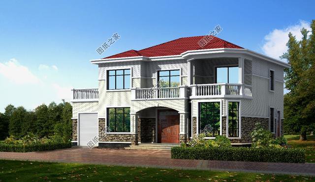 帶洗衣房的農(nóng)村二層樓房圖，性價(jià)比高不說，父母孩子都喜歡的戶型