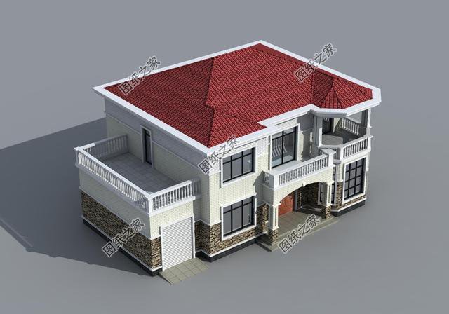 帶洗衣房的農(nóng)村二層樓房圖，性價(jià)比高不說，父母孩子都喜歡的戶型