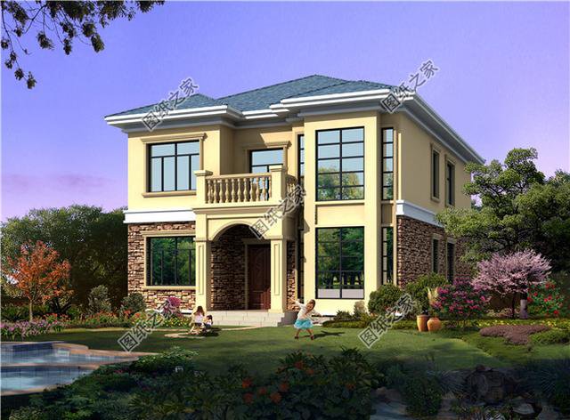 帶洗衣房的農(nóng)村二層樓房圖，性價(jià)比高不說，父母孩子都喜歡的戶型