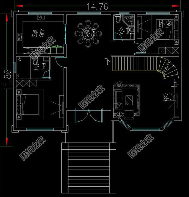 12×14農(nóng)村二層樓房效果圖以及戶型圖，你會建這么高逼格的別墅嗎？