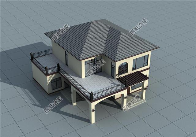 12×14農(nóng)村二層樓房效果圖以及戶型圖，你會建這么高逼格的別墅嗎？