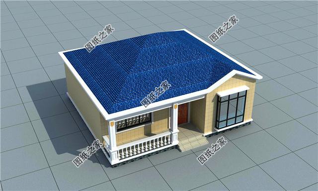 農(nóng)村自建100平米一層小樓設(shè)計，開春建造開啟一年好運