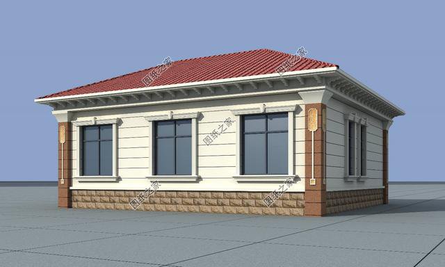 農(nóng)村自建100平米一層小樓設(shè)計，開春建造開啟一年好運