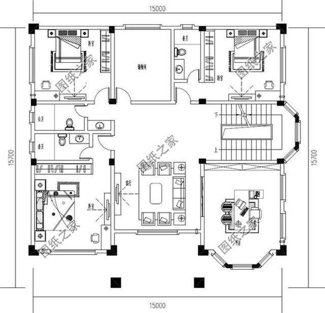 三開間四層農村別墅外觀圖，遠離城市喧囂，兒女都不想回城里了