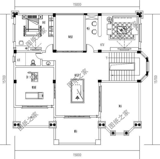 三開間四層農村別墅外觀圖，遠離城市喧囂，兒女都不想回城里了
