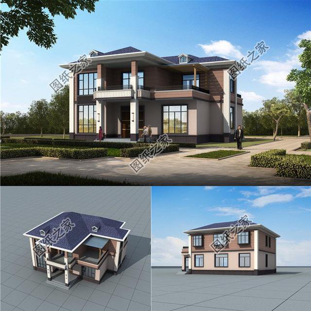 150平二層別墅設(shè)計(jì)，第三款帶中式元素，回鄉(xiāng)建完過理想生活