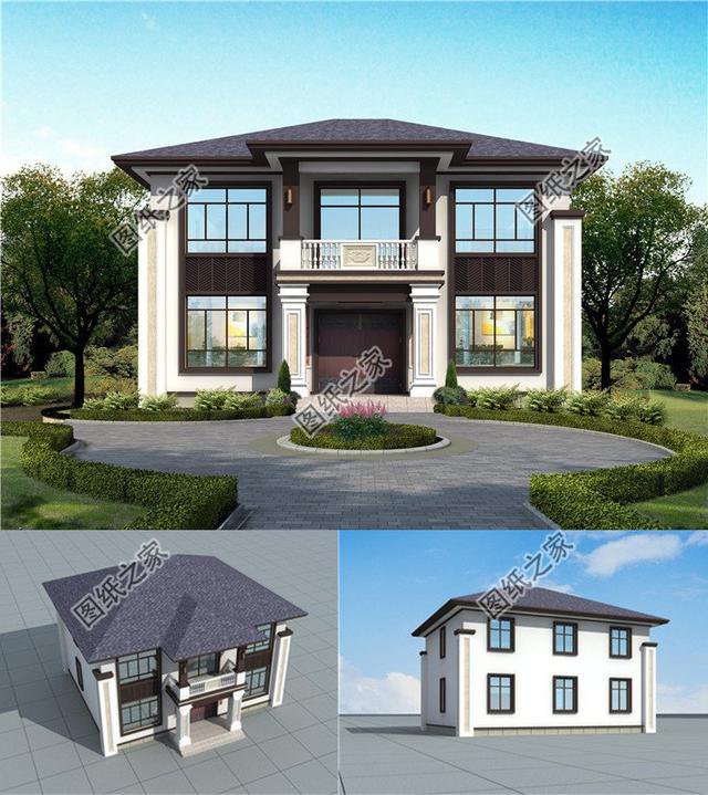 適合老家建的三十萬(wàn)左右二層樓房圖，配色清新雅致，來(lái)看看