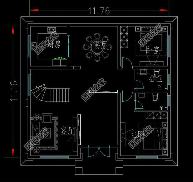 新農(nóng)村135平米三層洋樓效果圖，款式時髦，人見人愛的好戶型