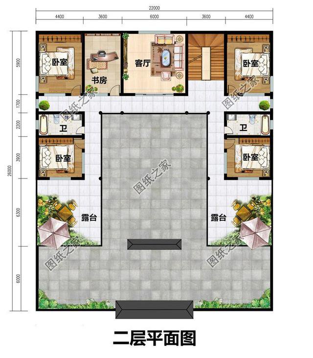 有車庫的四合院建房圖，融入現(xiàn)代生活，農村建房還是中式好看