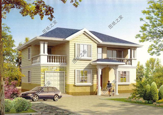 帶車庫的農村建房圖片，農村建房車庫必須有，實用大氣