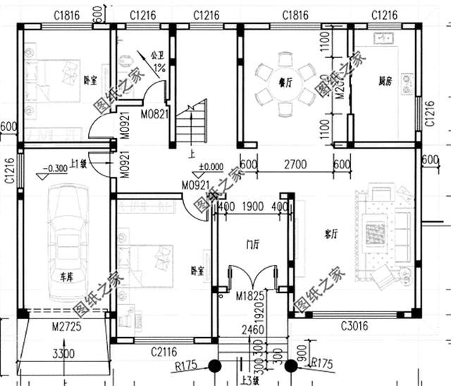 帶車庫的農村建房圖片，農村建房車庫必須有，實用大氣