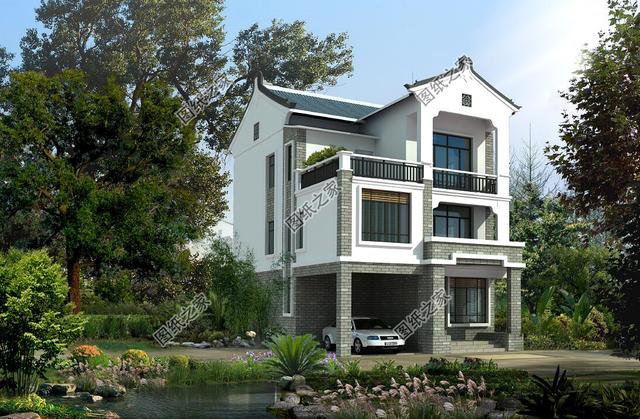 帶車庫的農村建房圖片，農村建房車庫必須有，實用大氣