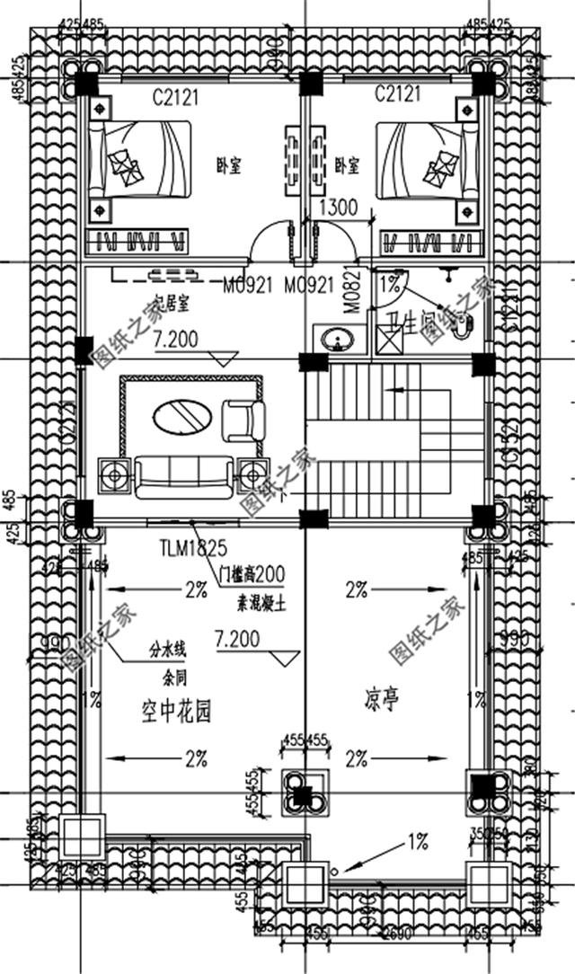 歐式風格三層小洋樓外觀圖，外觀很漂亮，符合農村住宅的設計
