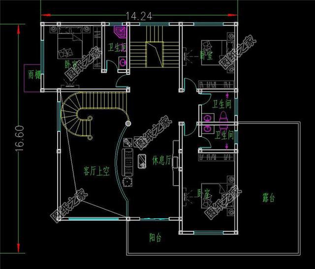 三層復(fù)式別墅戶(hù)型圖，農(nóng)村經(jīng)典戶(hù)型，全家老小都喜歡