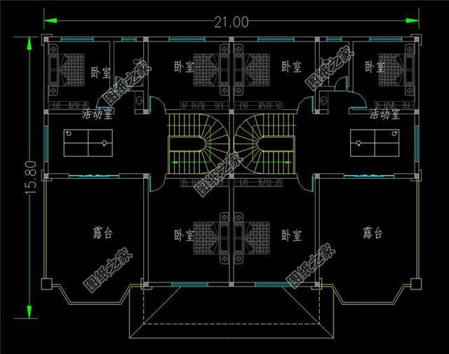 復(fù)式雙拼別墅設(shè)計圖，適合兄弟倆的房子，羨慕不來的大氣