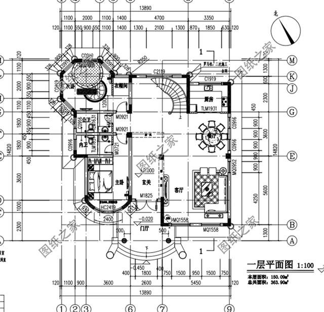 占地150平米三層樓房設(shè)計(jì)圖，外觀時(shí)尚又大氣，這三款戶型供你選擇