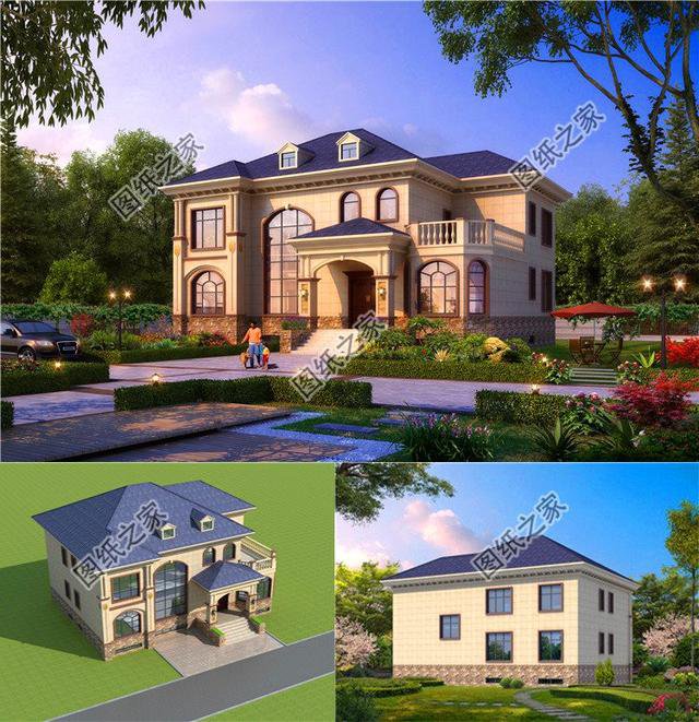 農(nóng)村帶地下室二層樓房設(shè)計(jì)圖，非常上檔次，一點(diǎn)不輸給高層