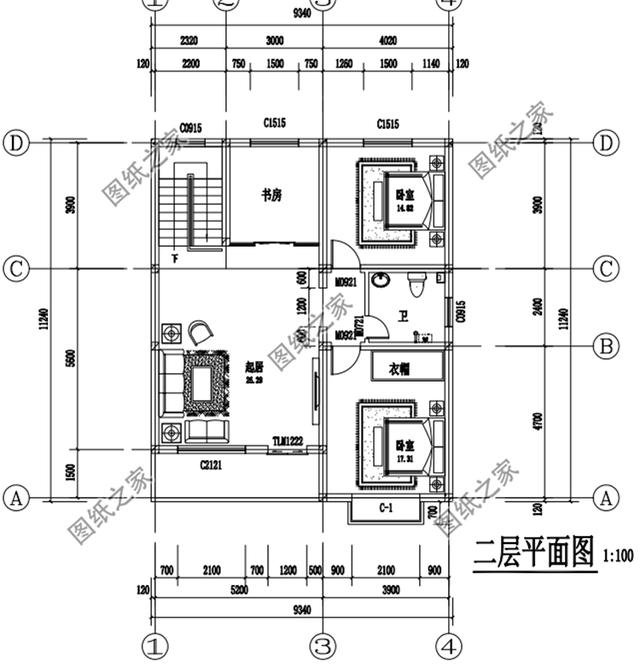 占地100平二層房屋設(shè)計(jì)圖，占地雖小，但是住著舒適又安心