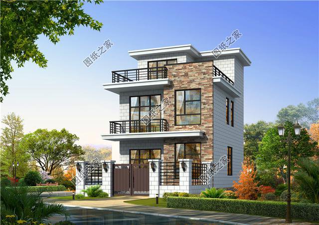 小戶型三層別墅設計圖，好看大方，小戶型別墅也能這么美