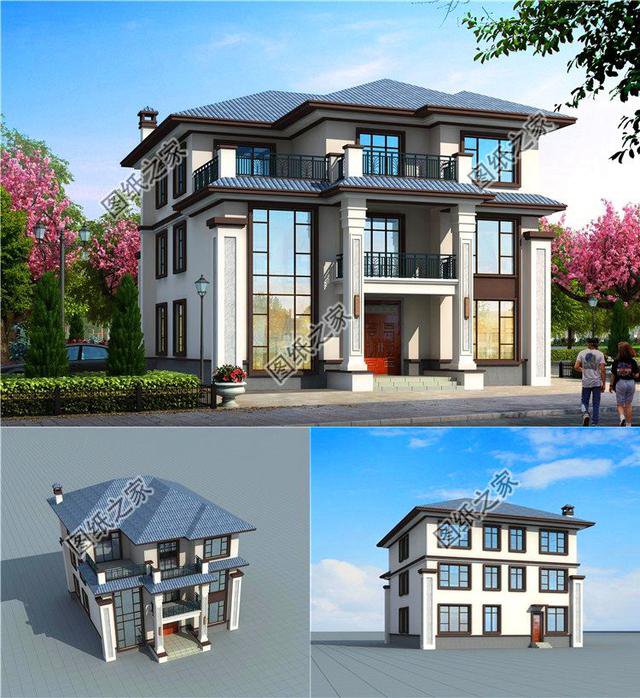 強(qiáng)烈推薦三款三層中式別墅效果圖，超贊的中式小洋樓千萬不要錯過了