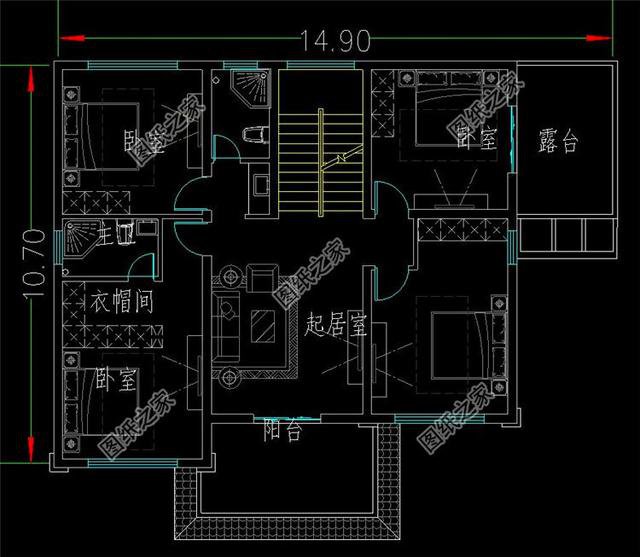 農(nóng)村普通三層樓房平面圖，第一款帶車(chē)庫(kù)，第三款最實(shí)用