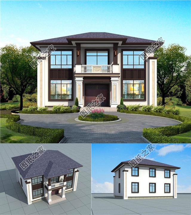 農(nóng)村三間兩層間戶型圖，看了這么多三層別墅，還是覺得這三款更精致