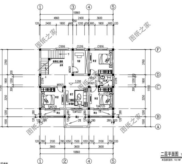 農(nóng)村三間兩層間戶型圖，看了這么多三層別墅，還是覺得這三款更精致
