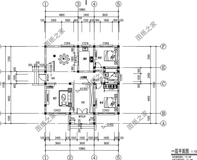 農(nóng)村三間兩層間戶型圖，看了這么多三層別墅，還是覺得這三款更精致