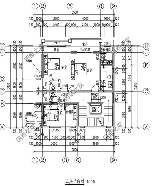 農(nóng)村三層半自建房設(shè)計圖紙，戶型大氣房間多，大家庭朋友可以參考