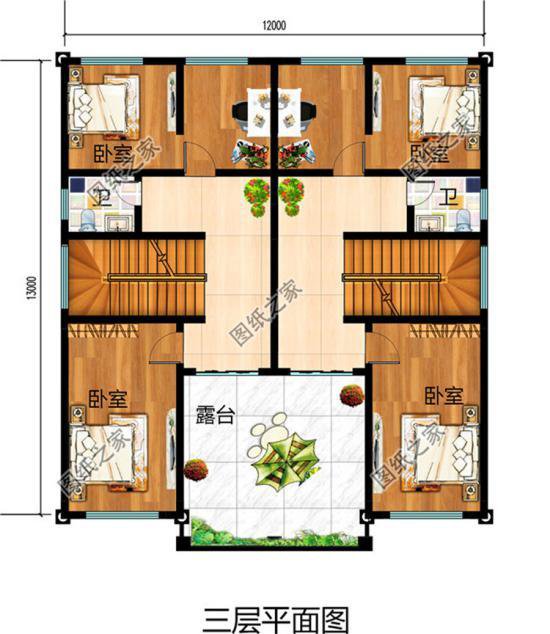 兄弟三層雙拼別墅設(shè)計(jì)圖，哥倆在村里建上一棟那是相當(dāng)厲害了