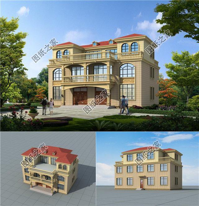 2024年歐式最新雙拼自建房屋設計，外觀精致有棱有角，一眼就愛上