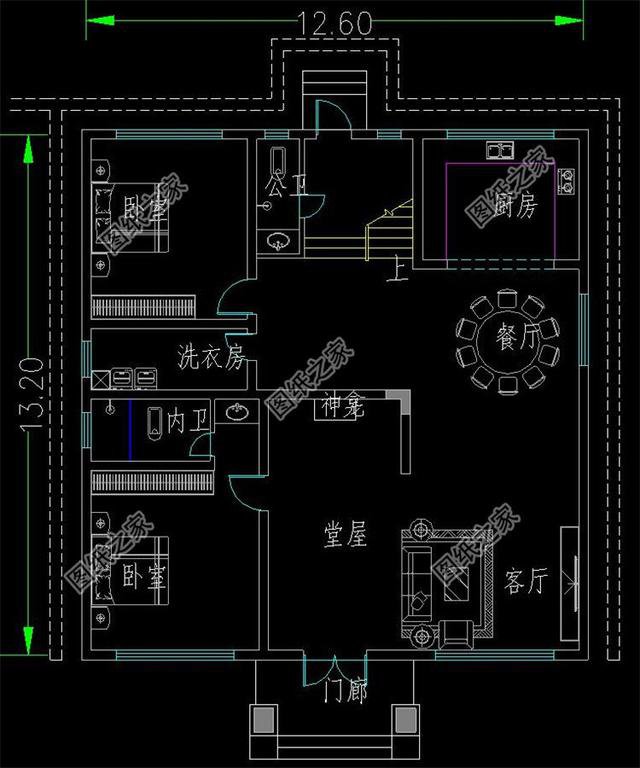 5款180平左右的農(nóng)村二層房屋圖,第四款帶洗衣房，你有沒(méi)有喜歡的？